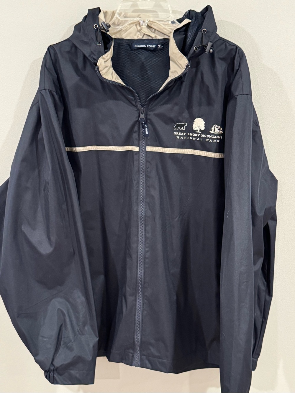 Great Smoky Mountain National Park Official Beacon Point Windbreaker Full Zip XL